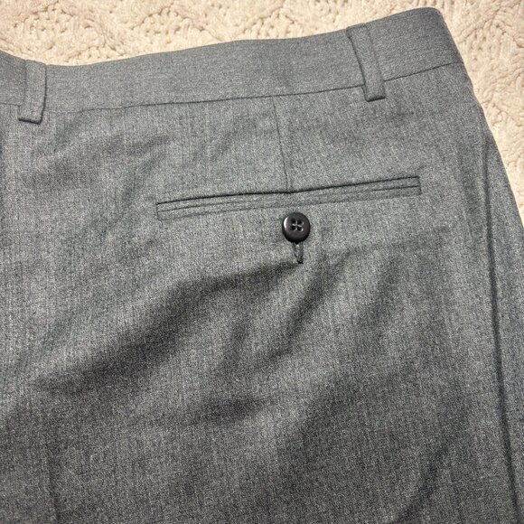 Zanella Nordstrom Gray 100% Wool Dress Pants Slacks 44x32 Duncan Trousers Italy - Picture 8 of 8